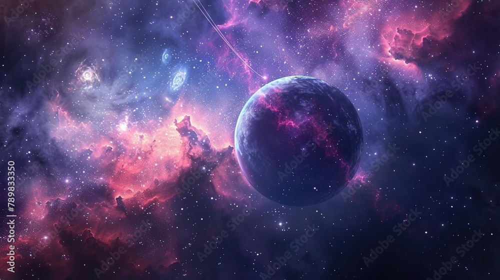 A Planet's Journey Through Cosmic Trails A Planet's Journey Through Cosmic Trails