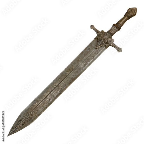 Broadsword isolated on transparent background