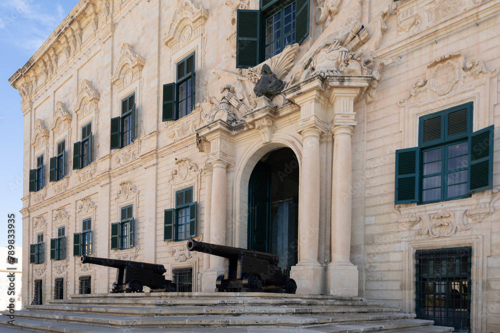 Auberge de Castille palace office of Maltese prime minister in Valletta, Malta
