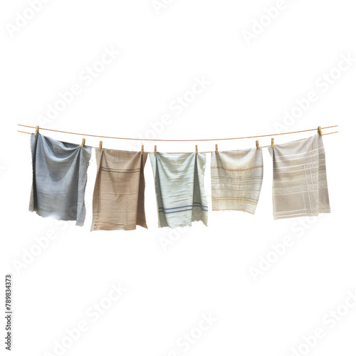 Clothesline isolated on transparent background