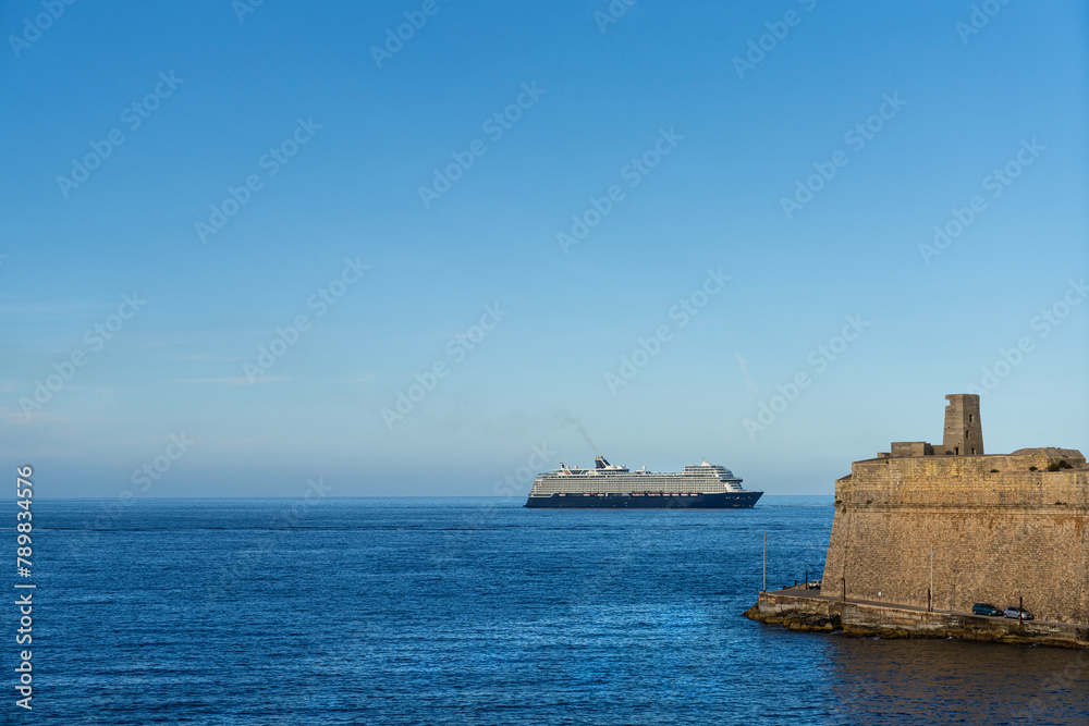 Cruise ship in Valletta, Malta