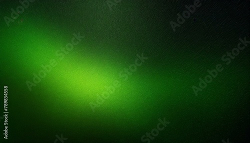 Glowing Meadow: Green Grainy Texture with Blurred Dark Green Banner © Darshaan