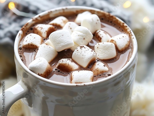 cozy cup of hot chocolate with marshmallows! It's the perfect drink for warming up on a chilly day. Let's sip on this creamy 