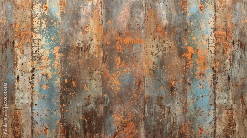 A rough industrial texture with elements of rusted metal