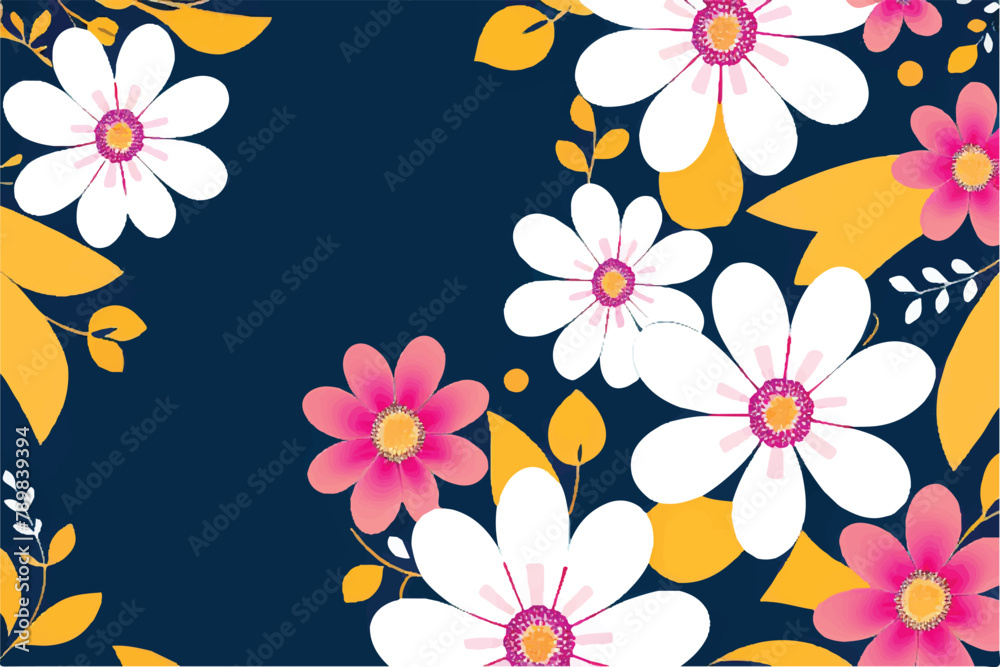 Seamless Floral Pattern. Colorful Floral Background. Abstract Floral art. Beautiful vintage floral pattern art and design. Beautiful botanical wallpaper, textile design. Floral Background.            