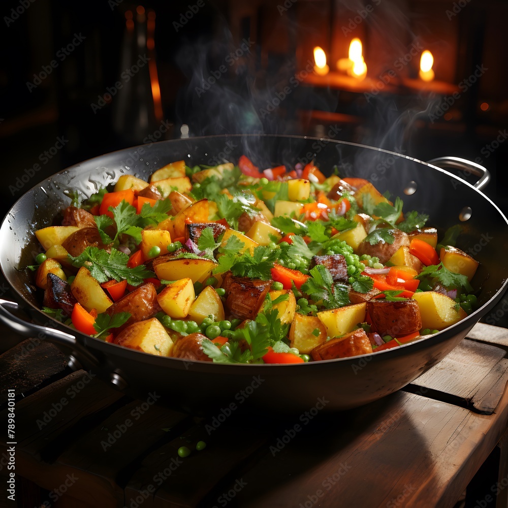 Pan Fried Cooked Mixed Vegetable Delight