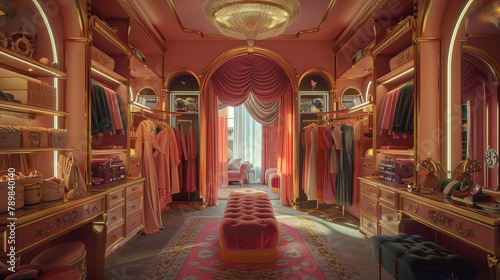 Dive into the opulent charm of a dressing room oasis.