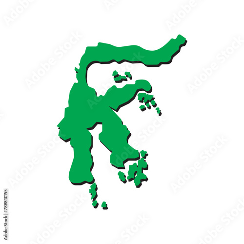 Vector illustration vector of Sulawesi map Indonesia