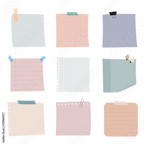 Notepapers collection transparent png