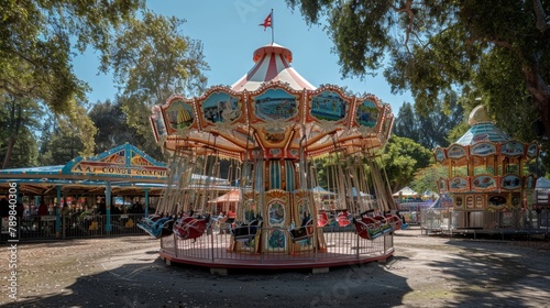 Alameda County Fair in California, USA, traditional fair with rides and exhibits photo