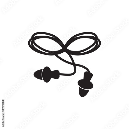 Ear plug logo icon, vector illustration design