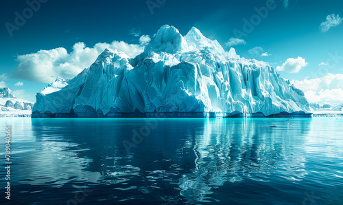 Antarctic Sea Ice Floe Signifying Climate Crisis, Melting Glaciers, Rising Sea Levels, Environmental Conservation Need - Climate Change Visual Banner