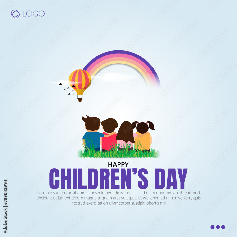 Fototapeta premium Children's Day is a day dedicated to celebrating and honoring children worldwide.