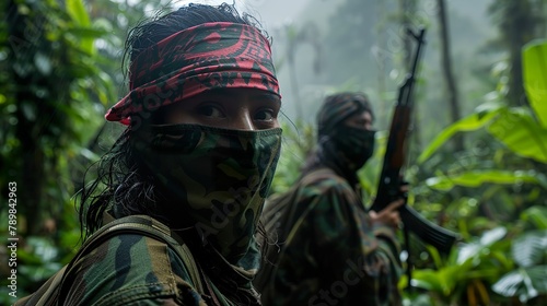 Fototapeta Naklejka Na Ścianę i Meble -  Guerrilla Fighter Bandana