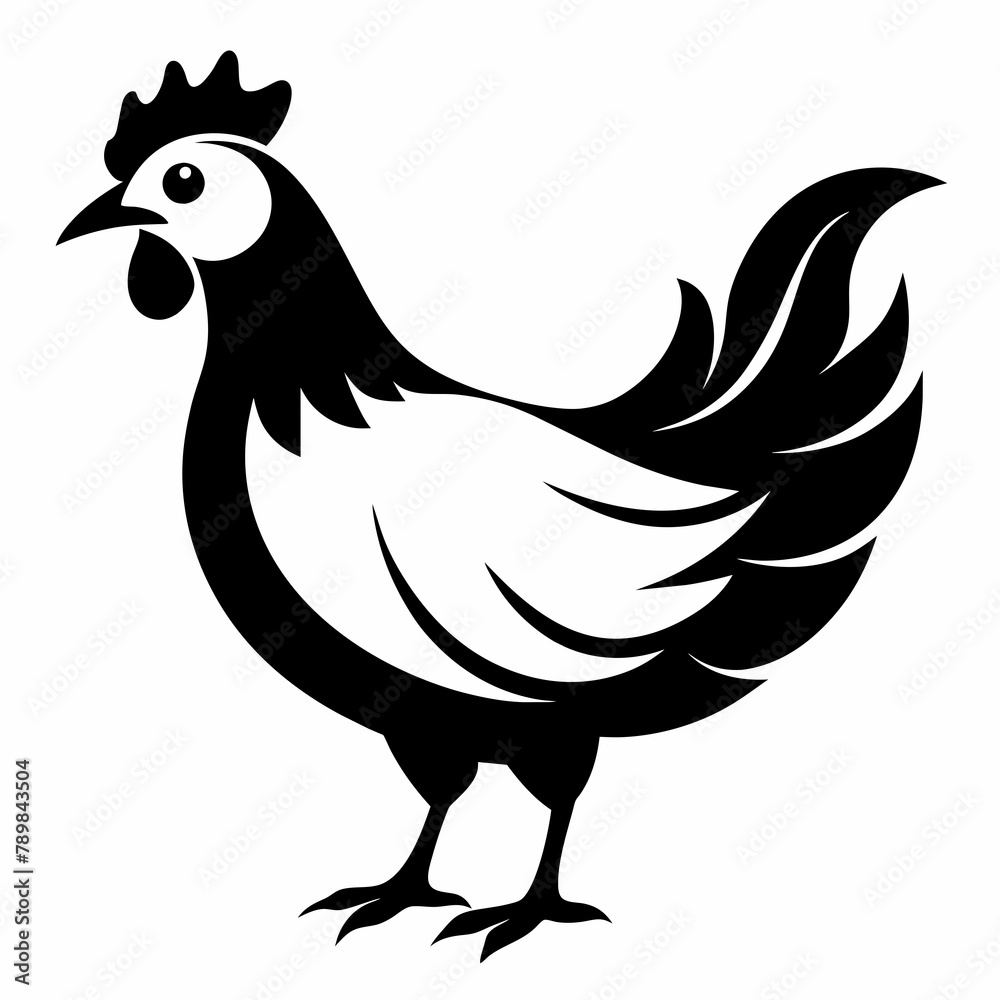 rooster isolated on white background Heron in flight Vector Illustration rooster isolated on white background Heron in flight Vector Illustration