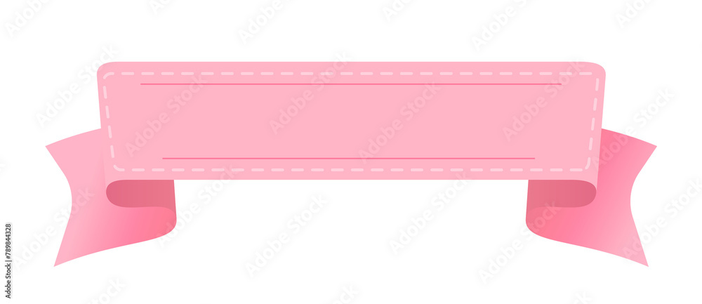 PNG Ribbon sticker, pink banner on transparent background PNG Ribbon sticker, pink banner on transparent background