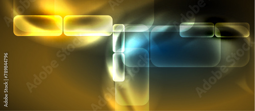 A closeup shot of a blurry, glowing square in electric blue against a brown background, resembling automotive lighting. The image conveys a sense of heat and liquid dynamics