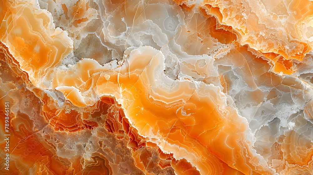 Abstract rock and marble pattern in orange and brown, resembling agate or onyx. This textured design offers a natural and elegant look, perfect for interior decoration or artistic projects Abstract rock and marble pattern in orange and brown, resembling agate or onyx. This textured design offers a natural and elegant look, perfect for interior decoration or artistic projects