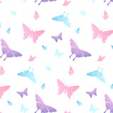 Butterfly png pattern, transparent background pastel purple animal illustration