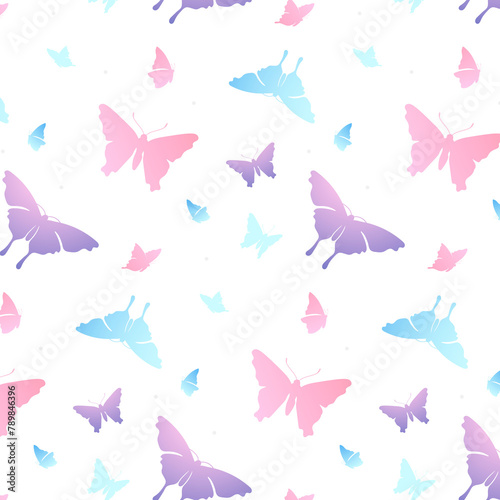 Butterfly png pattern, transparent background pastel purple animal illustration