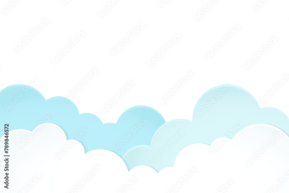 Clouds png transparent background, 3d collage element