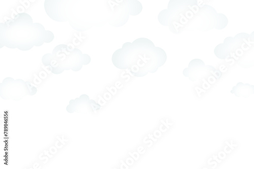 Clouds png transparent background, 3d collage sticker
