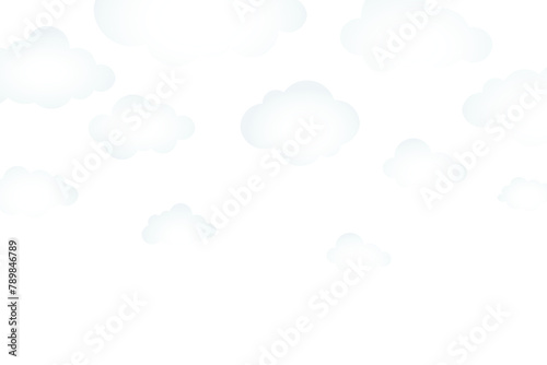 Clouds png, transparent background, 3d collage sticker