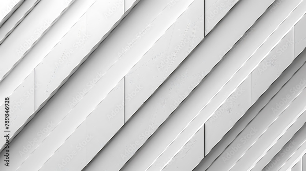 Fototapeta premium Minimalistic white background with abstract geometric patterns. This modern design features textured grey elements, offering a light and futuristic look,