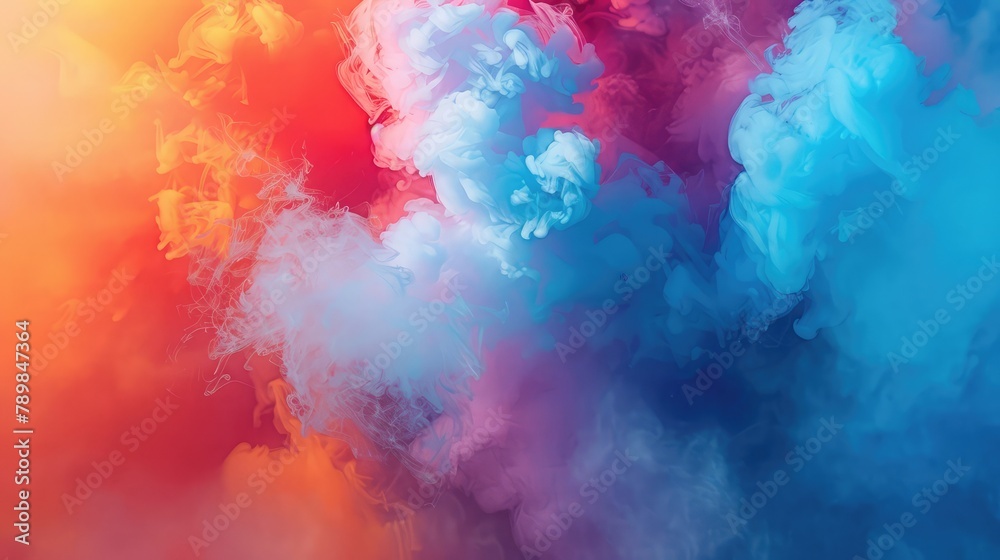 Vibrant Burst Dynamic Colored Smoke Unleashes A Whirlwind Of Color Background