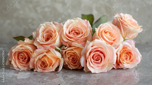 itsy bitsy peach roses, romantic, gift, love, valentine, 16:9 photo