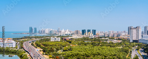 High View Scenery of Haikou Binhai Interchange in Hainan, China #789849171