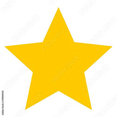 Star png shape sticker, yellow flat clipart photo