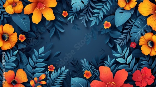 abstrack flowers background photo