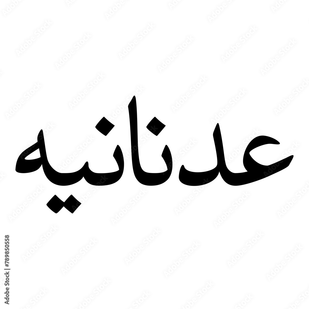 Adnanah Muslim Girls Name Naskh Font Arabic Calligraphy Adnanah Muslim Girls Name Naskh Font Arabic Calligraphy