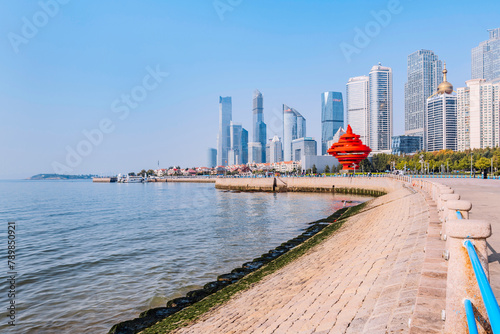 Coastal Architecture Scenery of May Fourth Square in Qingdao, Shandong, China