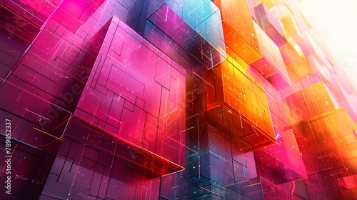 abstract background with squares