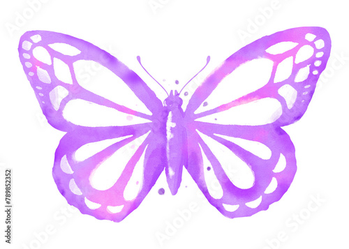 Watercolor butterfly png sticker, pink design element © Rawpixel.com