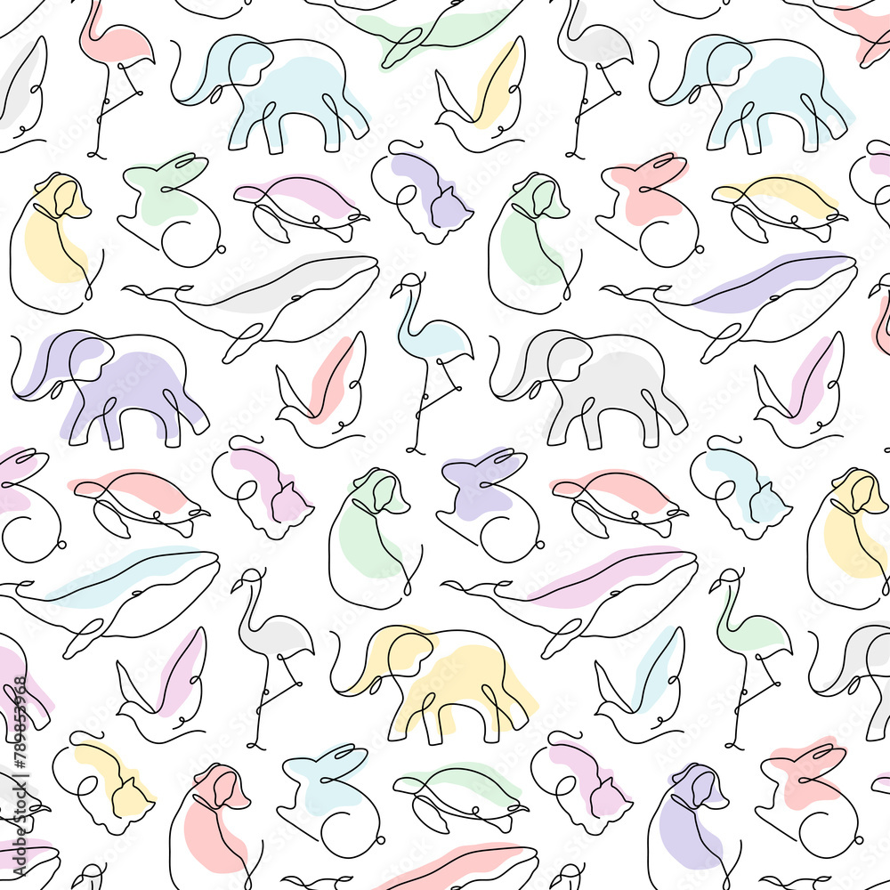 Animal seamless pattern png, line art transparent background Animal seamless pattern png, line art transparent background
