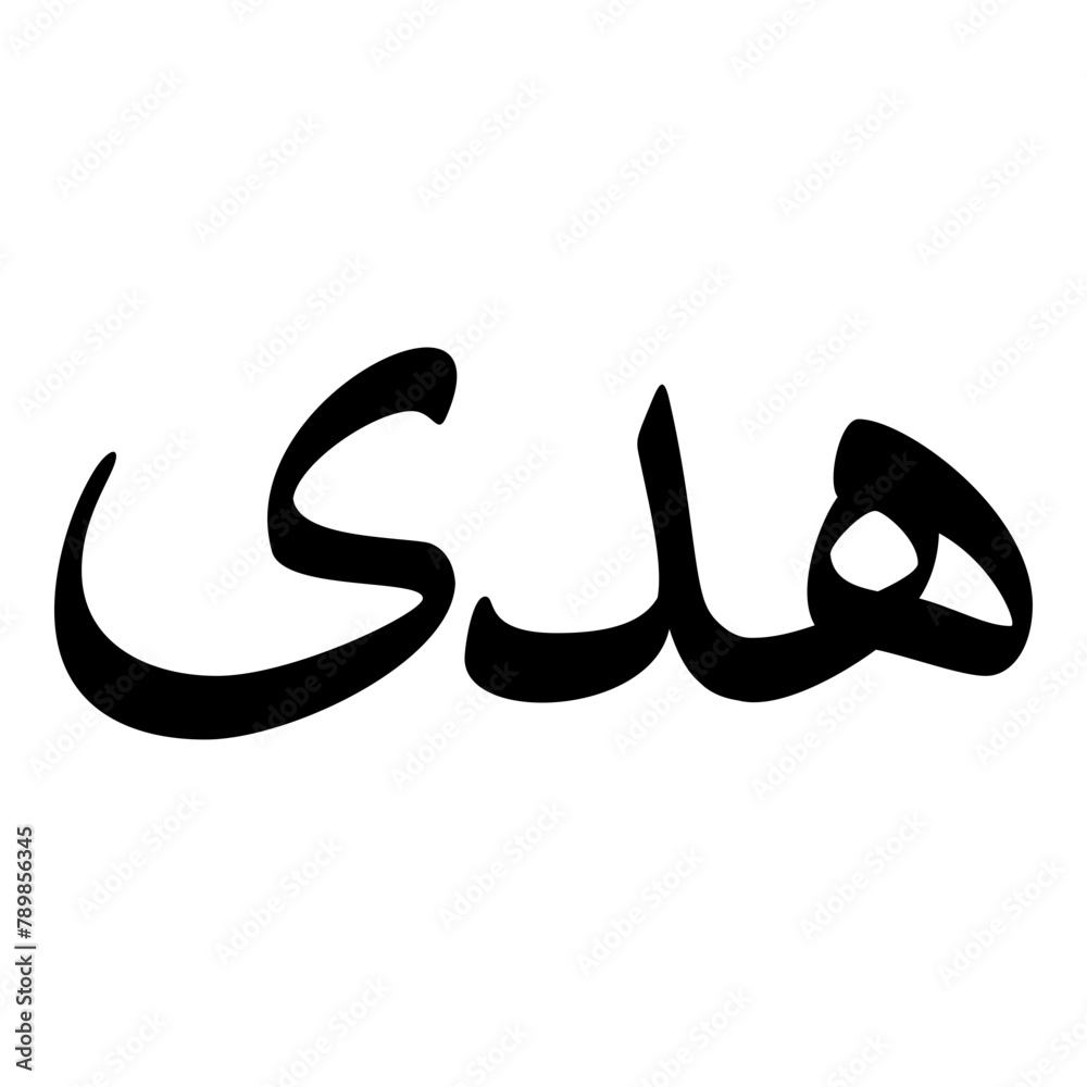 Hedi Muslim Girls Name Naskh Font Arabic Calligraphy
