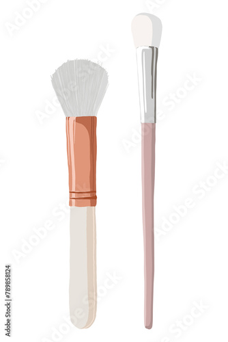 Makeup brushes png sticker, beauty product illustration