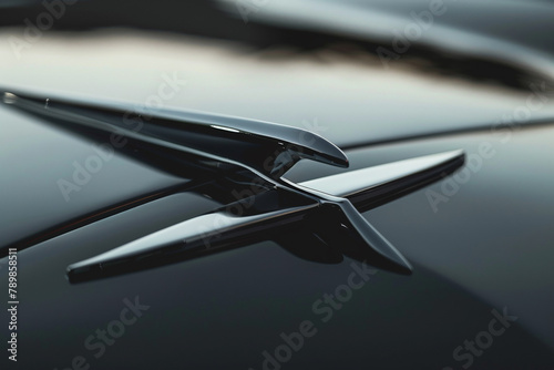 Minimalistic black car emblem showcasing a sleek, contemporary style