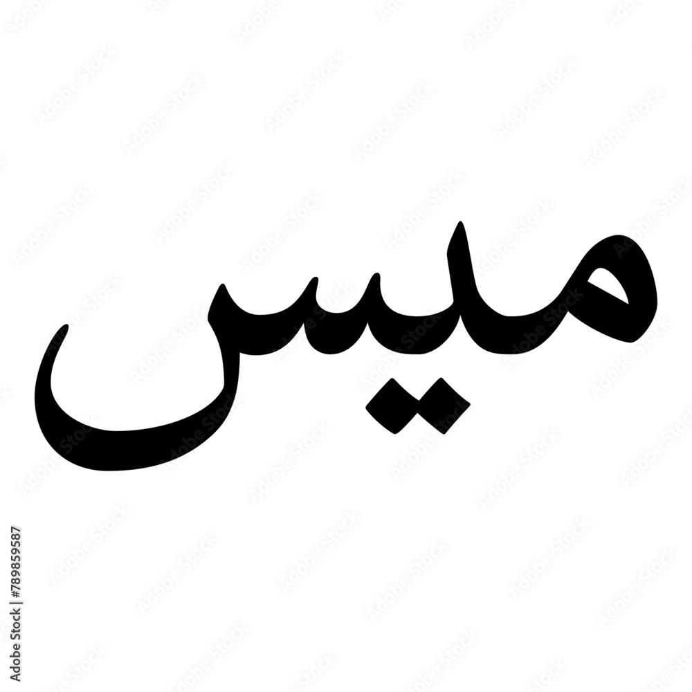 Mais Muslim Girls Name Naskh Font Arabic Calligraphy Mais Muslim Girls Name Naskh Font Arabic Calligraphy
