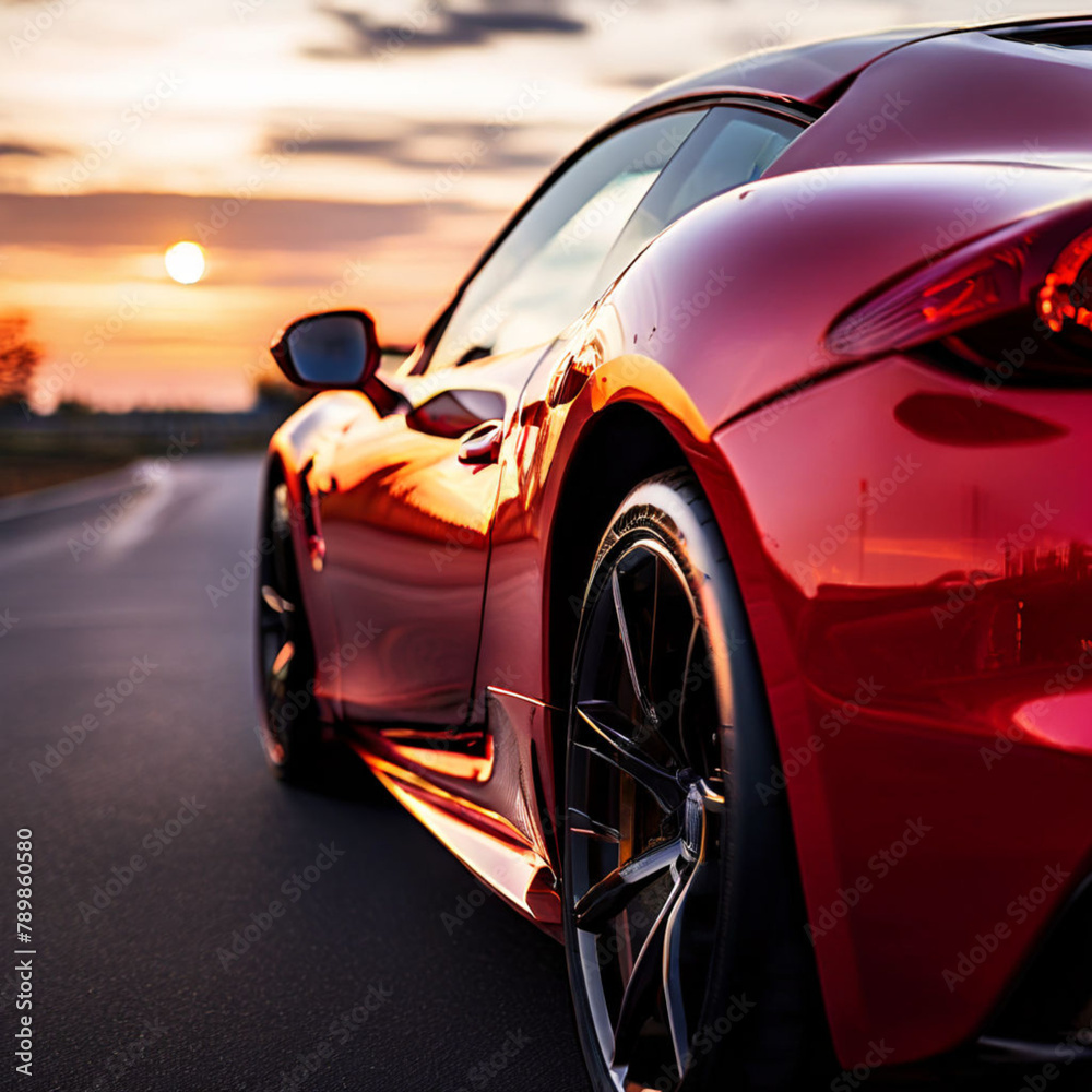 Naklejka premium red car