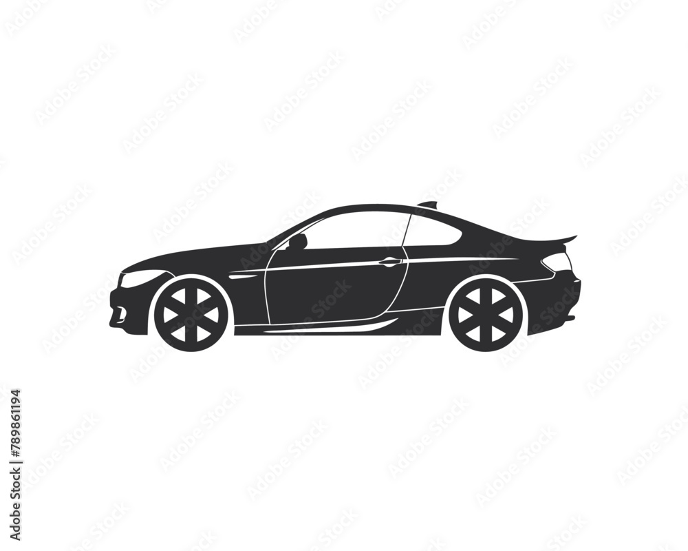 a black and white picture of a car