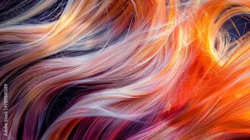 The vibrant colors of hair blowing in the breeze - blonde hair catching the sunlight, red hair with fiery highlights.