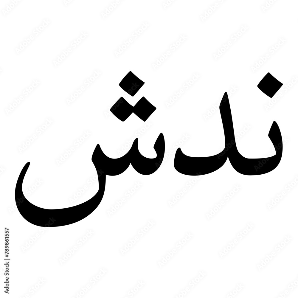 Nadesh Muslim Girls Name Naskh Font Arabic Calligraphy Nadesh Muslim Girls Name Naskh Font Arabic Calligraphy