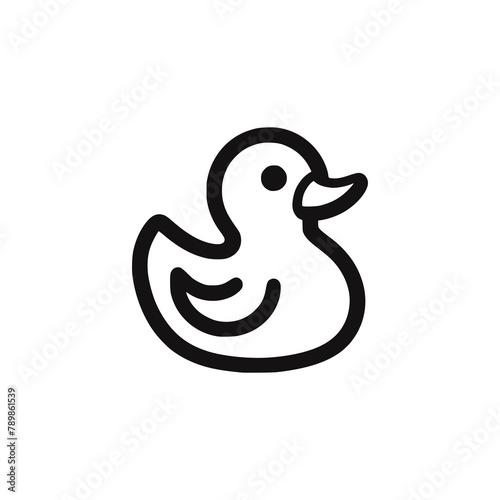 rubber duck toy logo vector illustration template design