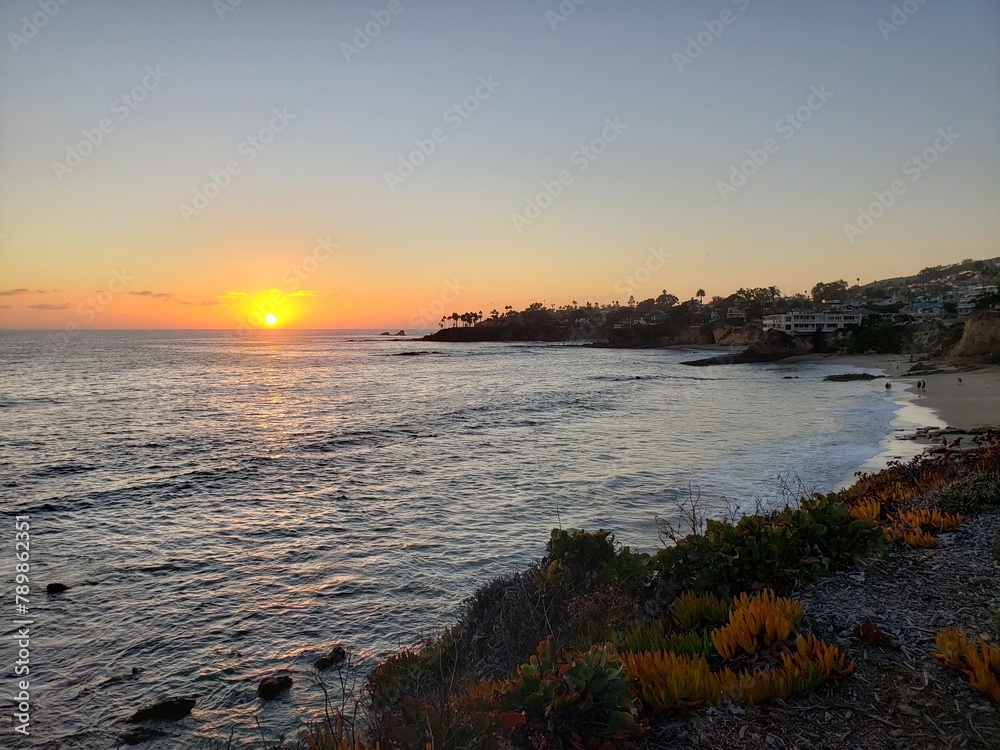 Sunset view at Laguna beach Heisler Park California Beach Orange county