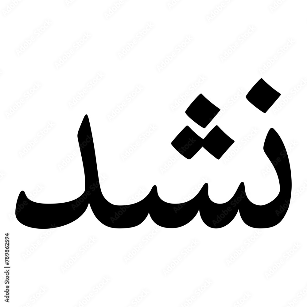 Neeshad Muslim Girls Name Naskh Font Arabic Calligraphy Neeshad Muslim Girls Name Naskh Font Arabic Calligraphy