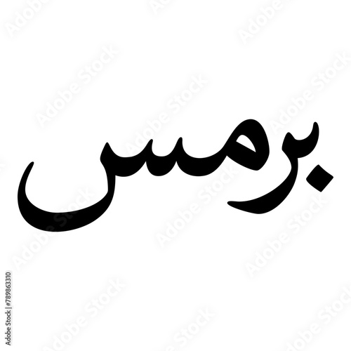 Parmees Muslim Girls Name Naskh Font Arabic Calligraphy